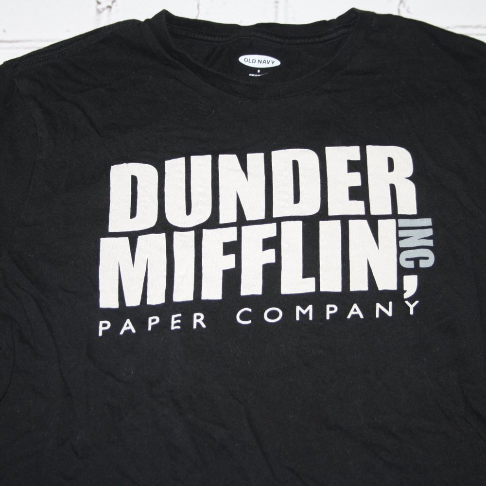 Dunder Mifflin Paper Company Inc. Old Navy Black t-shirt Size Small